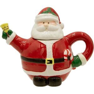 Radiant Treasures Ceramic Santa Shaped 16oz Teapot